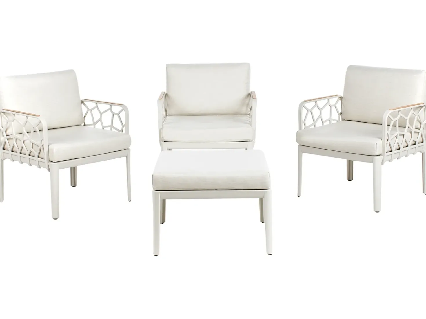 Set di divani da giardino 4 posti ERICHE Beige chiaro