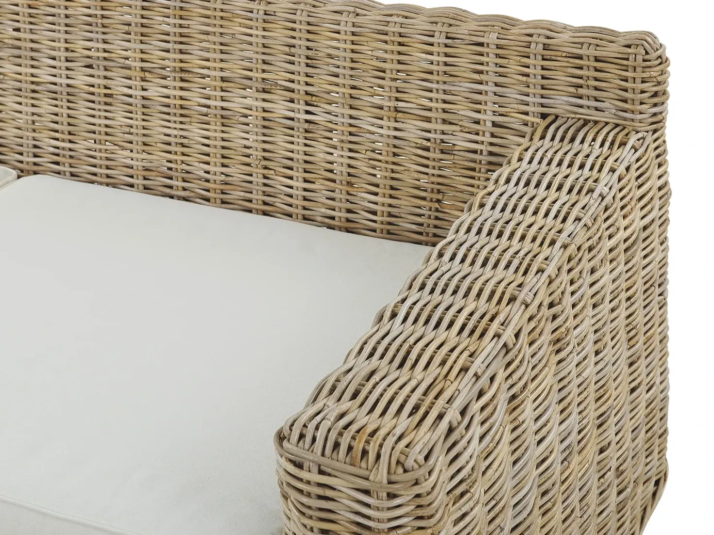 Set di divani da giardino 4 posti ARDEA Rattan Marrone chiaro
