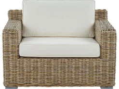 Set di divani da giardino 4 posti ARDEA Rattan Marrone chiaro