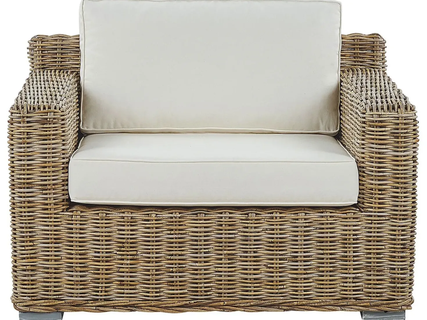 Set di divani da giardino 4 posti ARDEA Rattan Marrone chiaro
