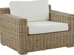 Set di divani da giardino 4 posti ARDEA Rattan Marrone chiaro