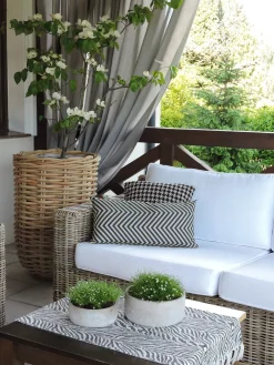 Set di divani da giardino 4 posti ARDEA Rattan Marrone chiaro