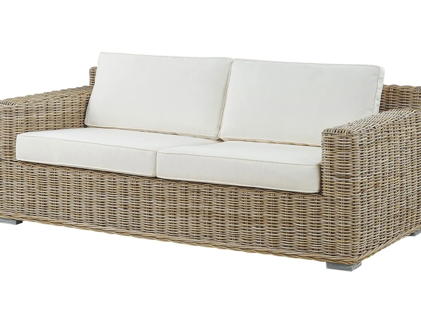 Set di divani da giardino 4 posti ARDEA Rattan Marrone chiaro