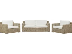 Set di divani da giardino 4 posti ARDEA Rattan Marrone chiaro