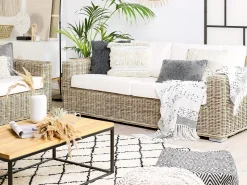 Set di divani da giardino 4 posti ARDEA Rattan Marrone chiaro