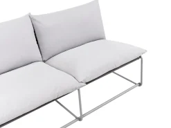 Set di divani da giardino 4 posti PICO Metallo Grigio