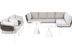 Set di divani da giardino 7 posti ROBELLA con tavoli Beige