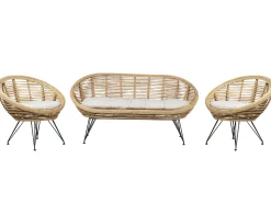 Set di divani da giardino 4 posti MARATEA Rattan Naturale