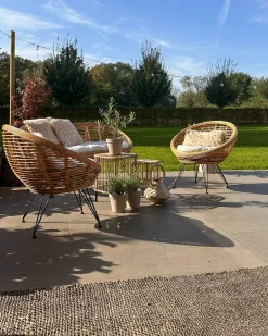 Set di divani da giardino 4 posti MARATEA Rattan Naturale