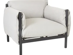 Set di divani da giardino 5 posti ESPERIA Metallo Grigio