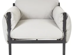 Set di divani da giardino 5 posti ESPERIA Metallo Grigio