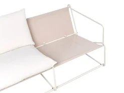 Set di divani da giardino 4 posti PONTE Metallo Beige chiaro