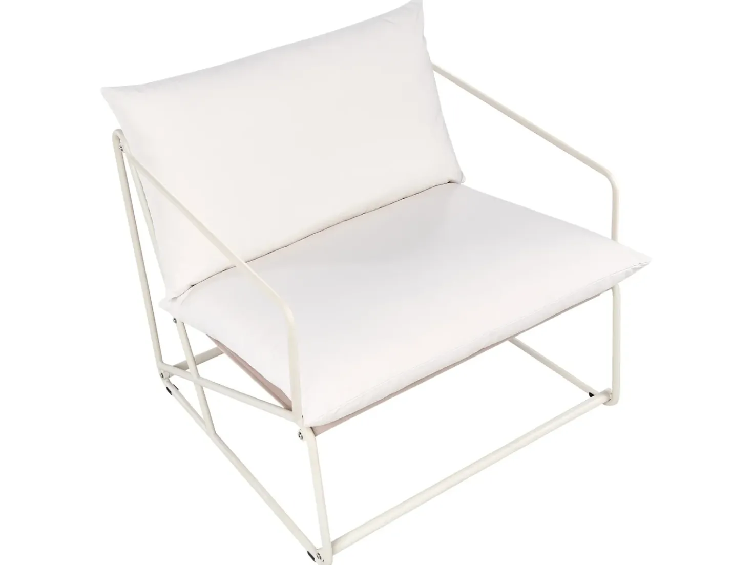 Set di divani da giardino 4 posti PONTE Metallo Beige chiaro