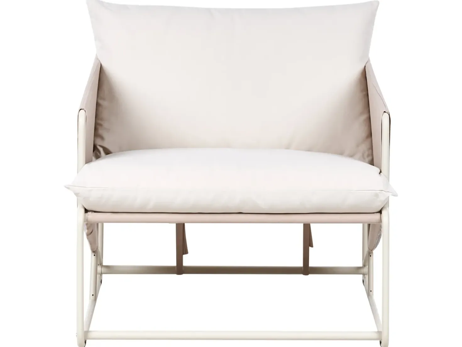 Set di divani da giardino 4 posti PONTE Metallo Beige chiaro