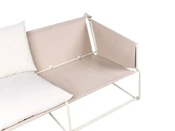 Set di divani da giardino 4 posti PONTE Metallo Beige chiaro