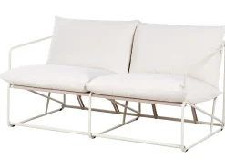 Set di divani da giardino 4 posti PONTE Metallo Beige chiaro