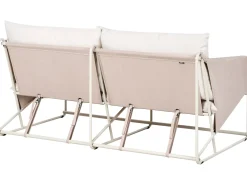 Set di divani da giardino 4 posti PONTE Metallo Beige chiaro