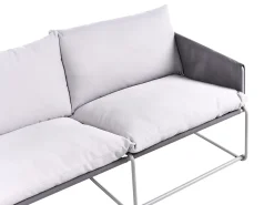 Set di divani da giardino 4 posti PONTE Metallo Grigio