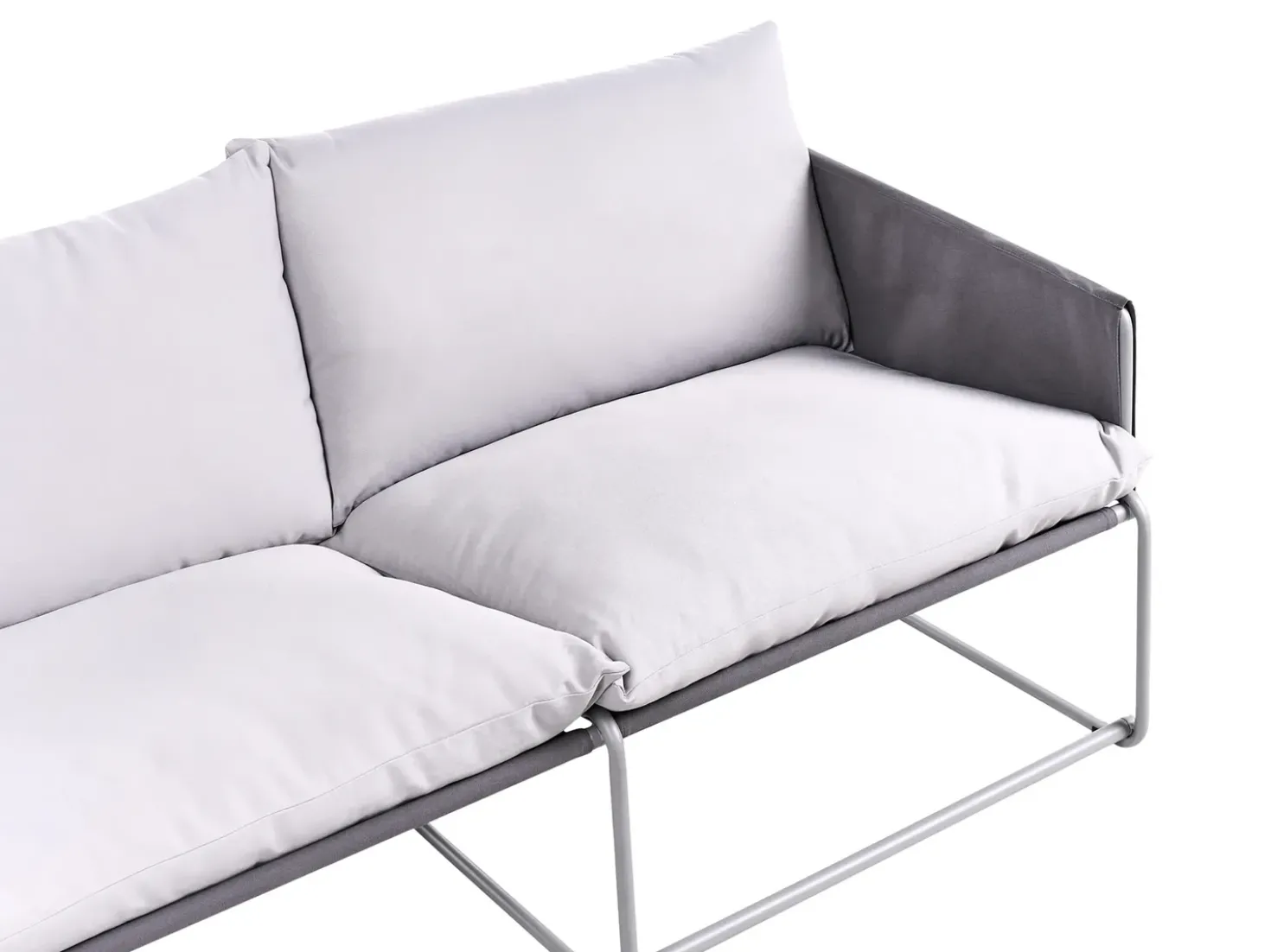 Set di divani da giardino 4 posti PONTE Metallo Grigio