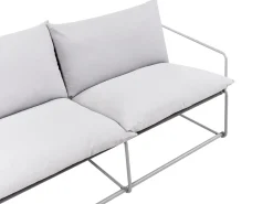 Set di divani da giardino 4 posti PONTE Metallo Grigio