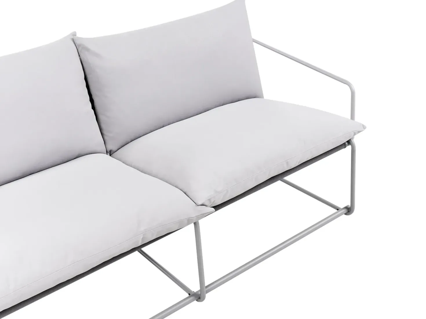 Set di divani da giardino 4 posti PONTE Metallo Grigio