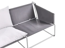 Set di divani da giardino 4 posti PONTE Metallo Grigio