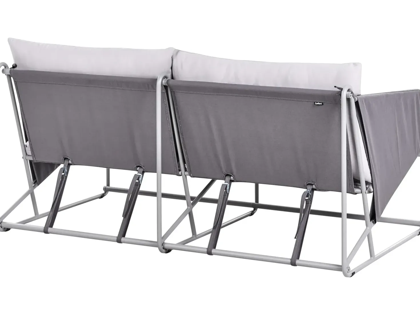 Set di divani da giardino 4 posti PONTE Metallo Grigio