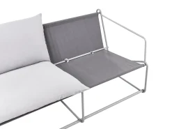 Set di divani da giardino 4 posti PONTE Metallo Grigio