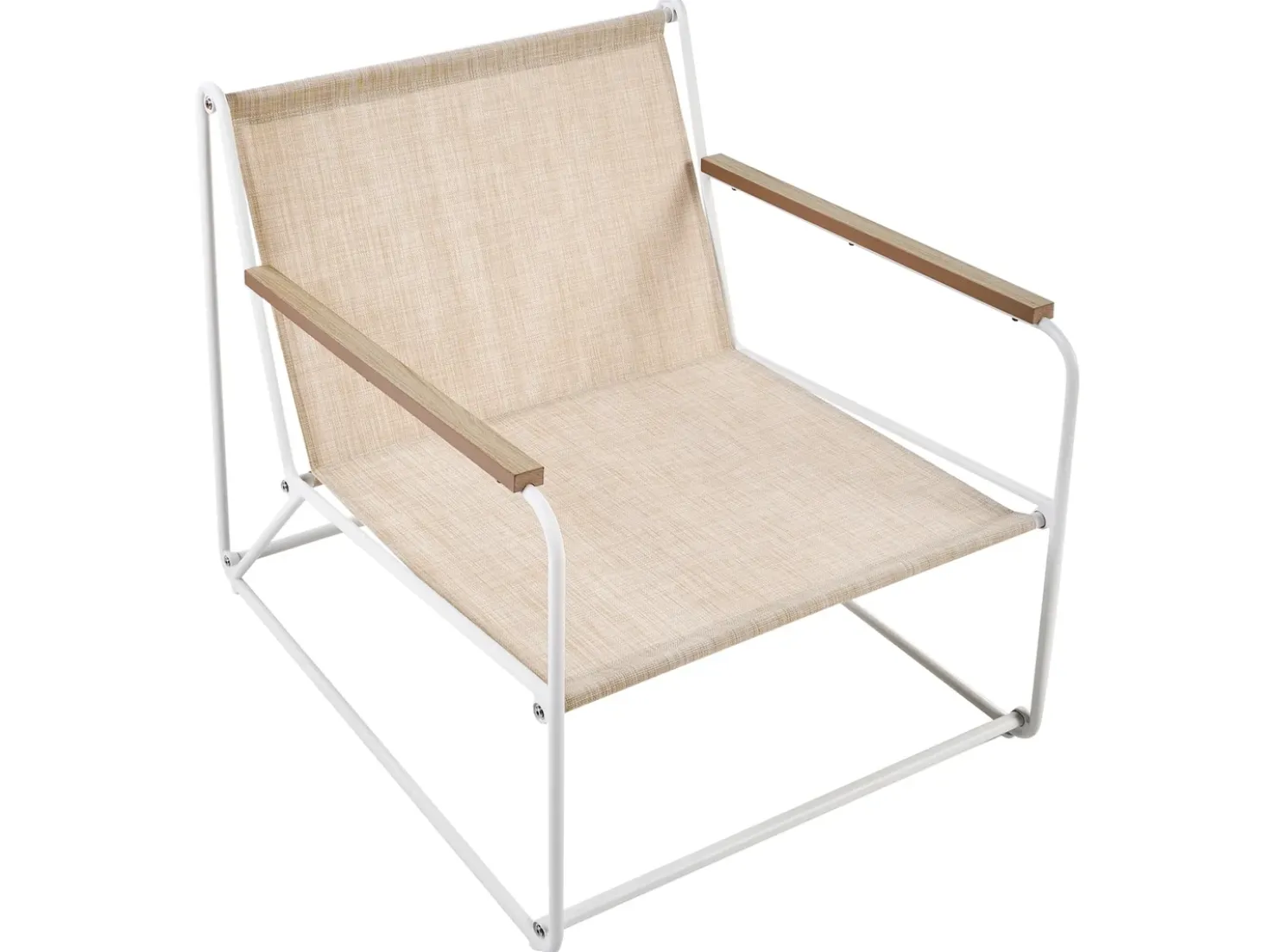 Set di divani da giardino 5 posti VENARIA con tavoli Metallo Beige/Bianco
