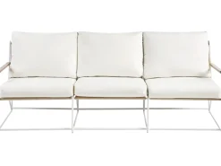 Set di divani da giardino 5 posti VENARIA con tavoli Metallo Beige/Bianco