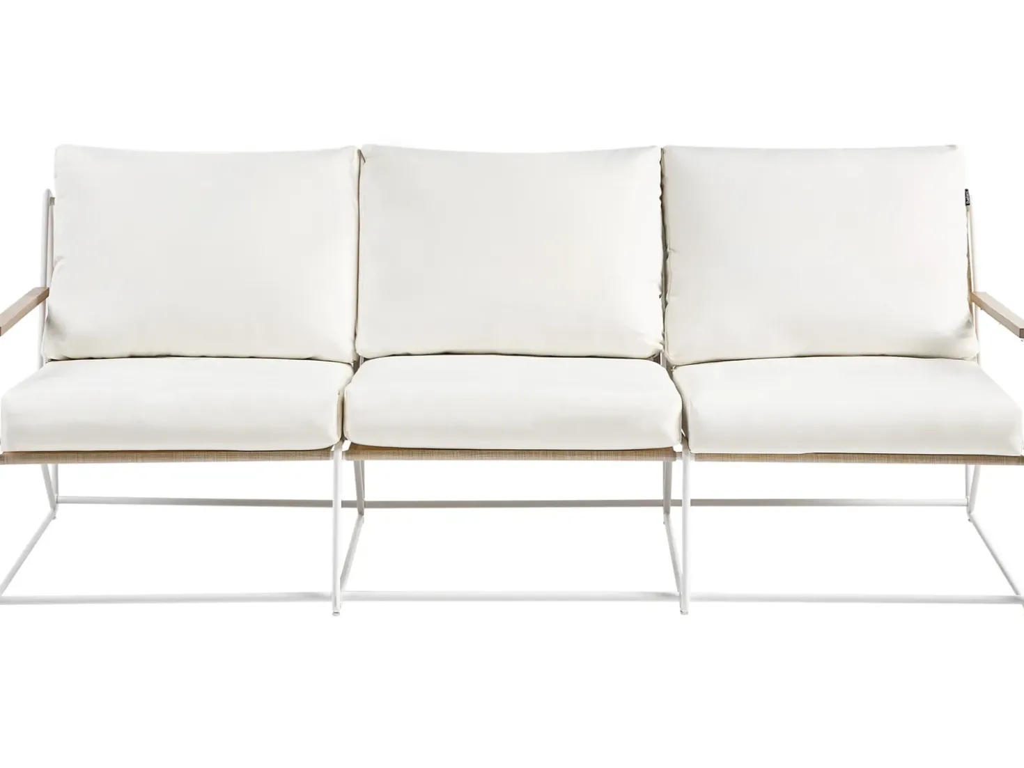 Set di divani da giardino 5 posti VENARIA con tavoli Metallo Beige/Bianco