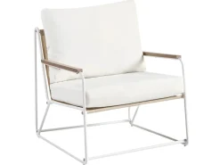 Set di divani da giardino 5 posti VENARIA con tavoli Metallo Beige/Bianco