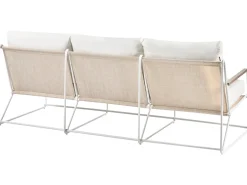 Set di divani da giardino 5 posti VENARIA con tavoli Metallo Beige/Bianco