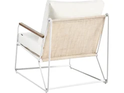 Set di divani da giardino 5 posti VENARIA con tavoli Metallo Beige/Bianco