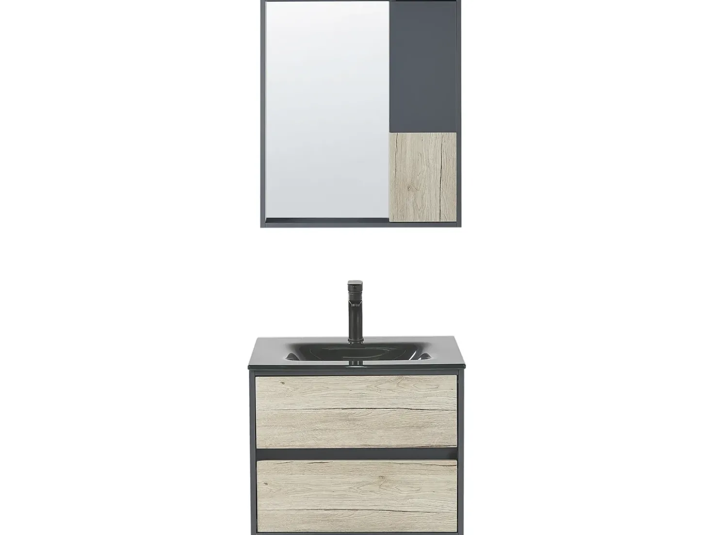 Set di mobili da bagno TERUEL Grigio