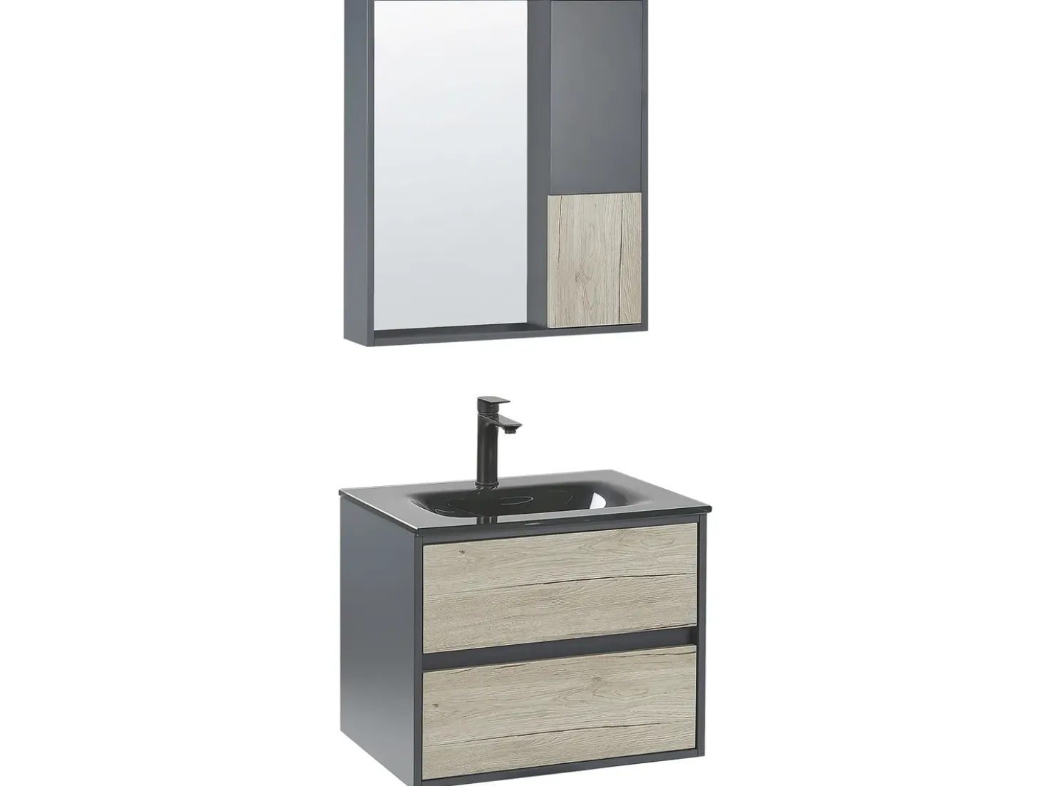 Set di mobili da bagno TERUEL Grigio