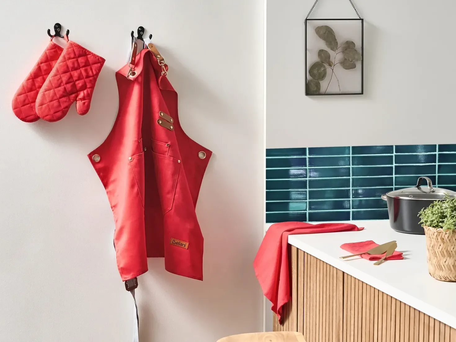 Set di Tessili da Cucina BRASSICA Rosso