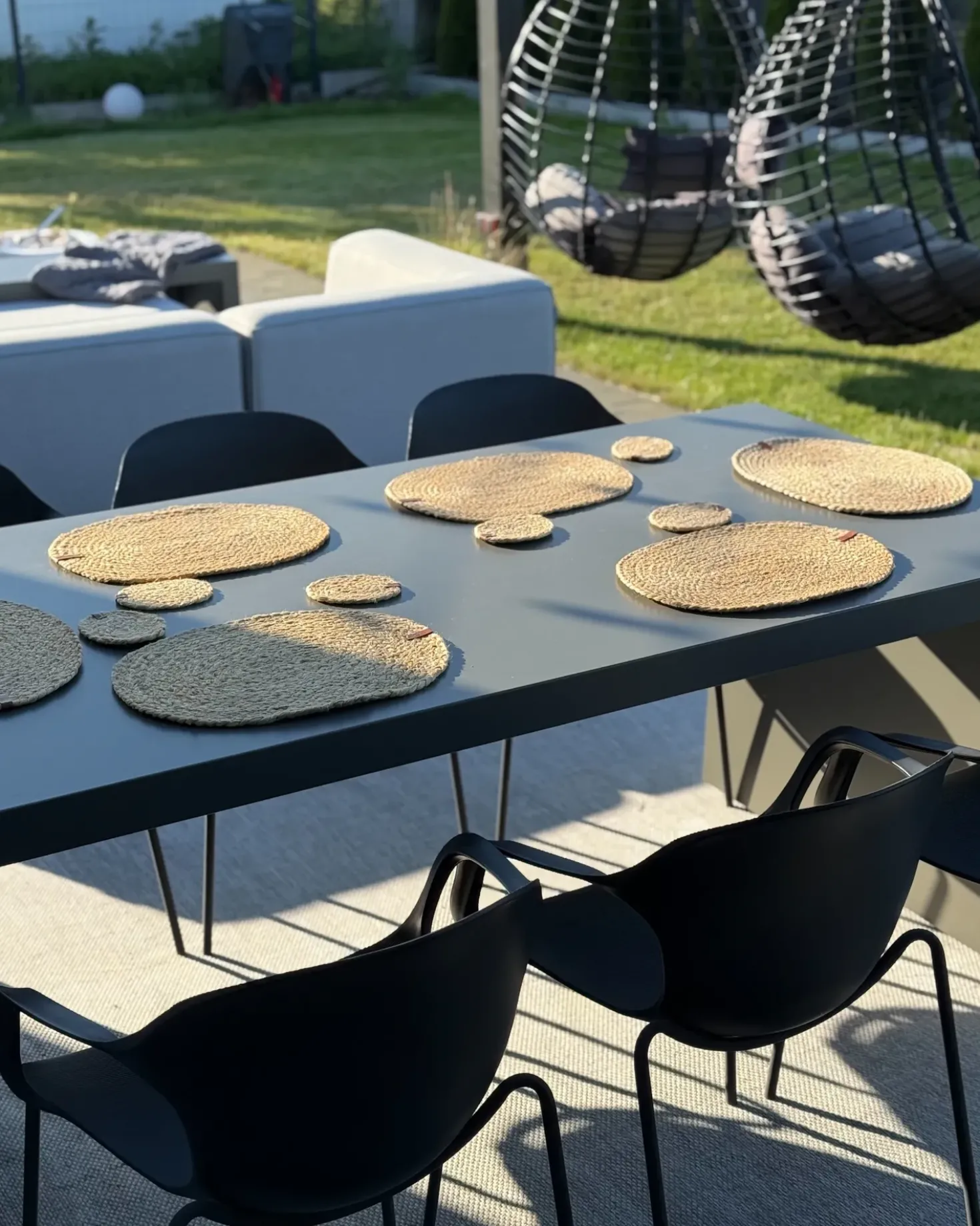 Set di tovagliette e sottobicchieri BUSHYLARK Iuta Naturale
