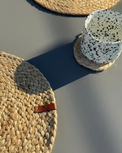 Set di tovagliette e sottobicchieri BUSHYLARK Iuta Naturale