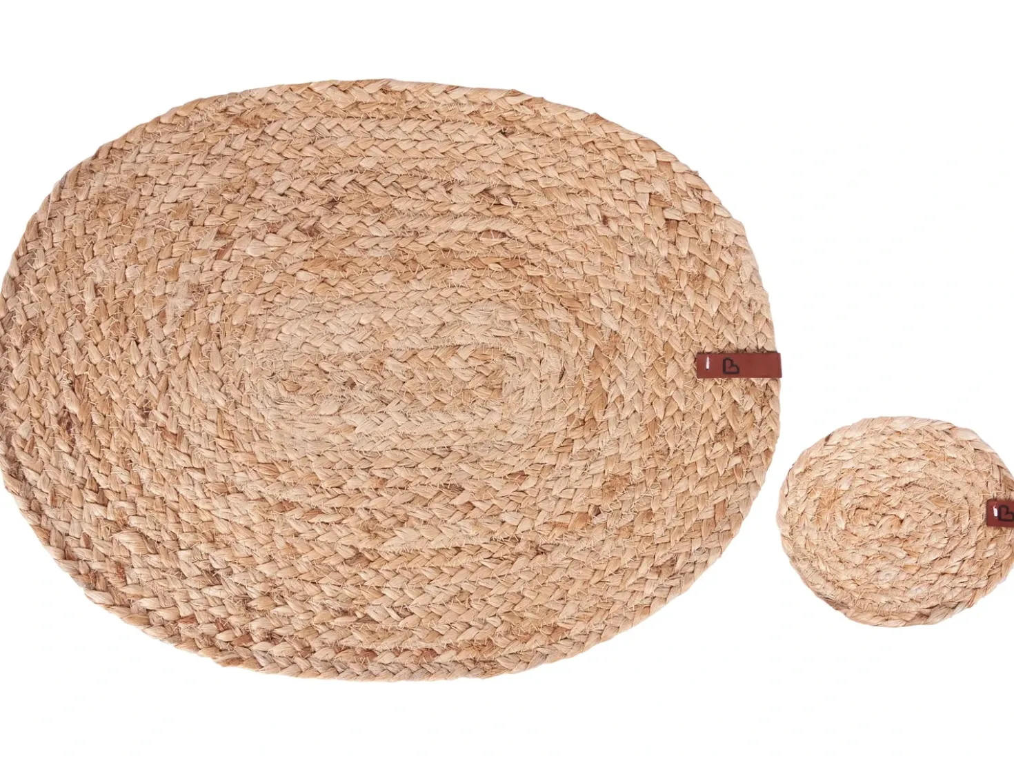 Set di tovagliette e sottobicchieri BUSHYLARK Iuta Naturale