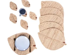 Set di tovagliette e sottobicchieri PEPPERLEAF Iuta Naturale