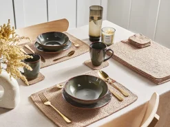 Set di tovagliette e sottobicchieri SALTBUSH Iuta Naturale