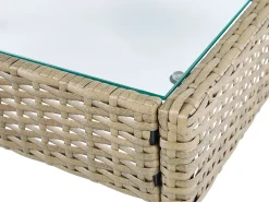 Set divani con tavolino MARSALA Rattan sintetico (PE) Marrone chiaro