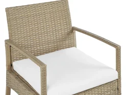 Set divani con tavolino MARSALA Rattan sintetico (PE) Marrone chiaro