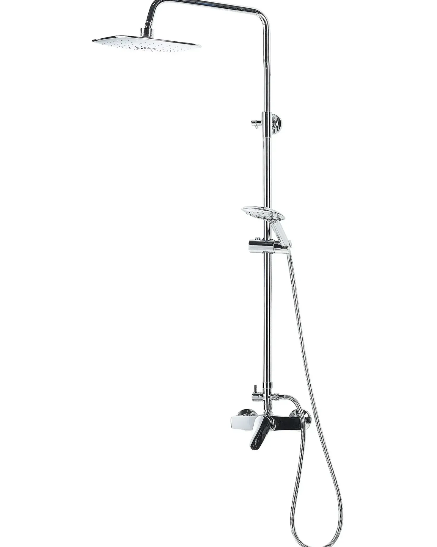 Set doccia con miscelatore e soffione a pioggia HOWICK Argento