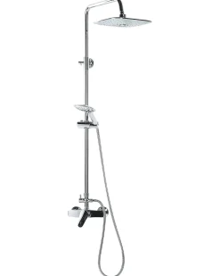Set doccia con miscelatore e soffione a pioggia HOWICK Argento
