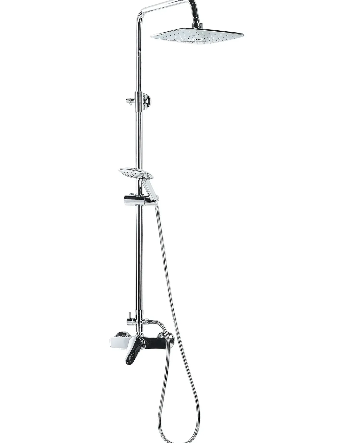 Set doccia con miscelatore e soffione a pioggia HOWICK Argento