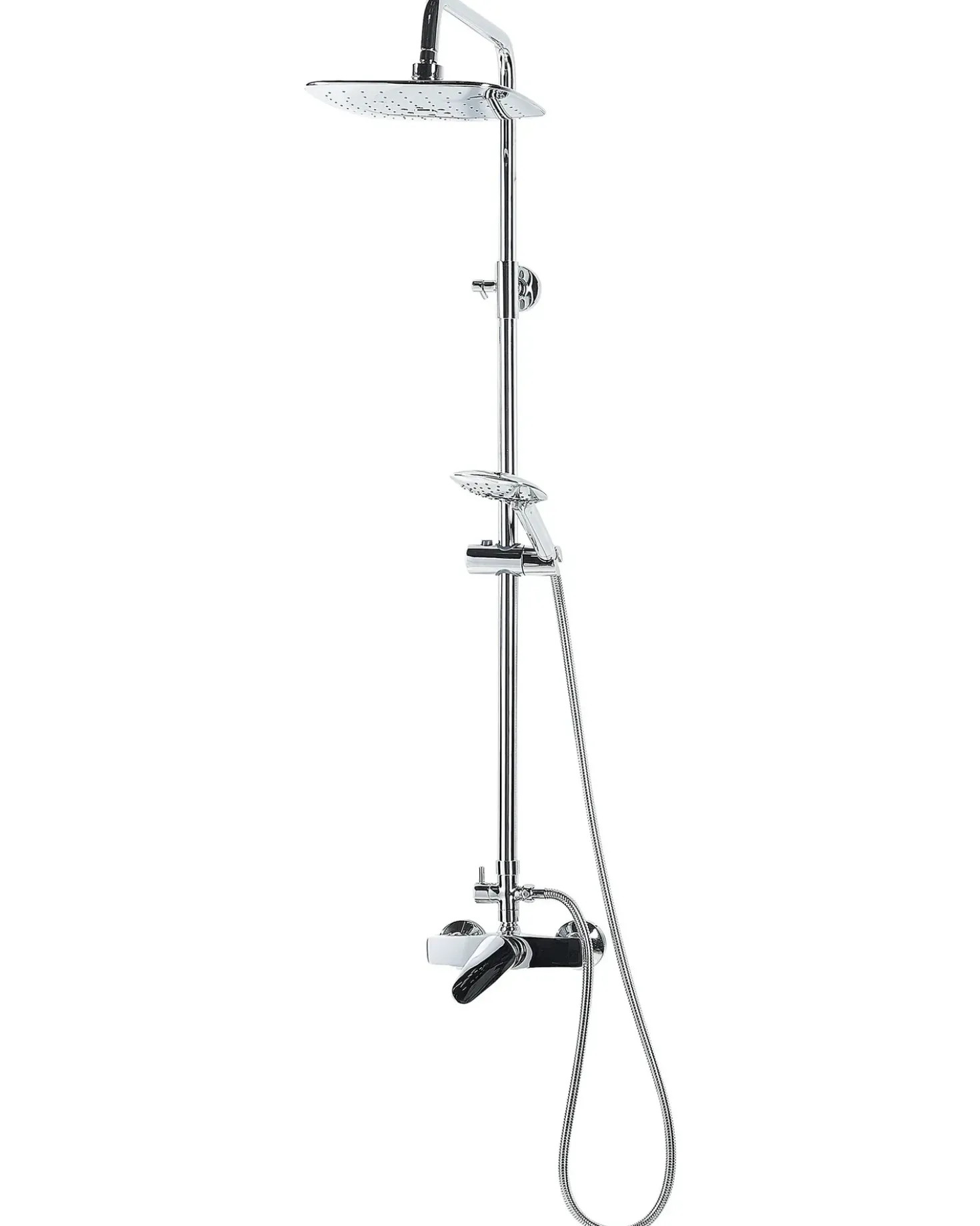 Set doccia con miscelatore e soffione a pioggia HOWICK Argento