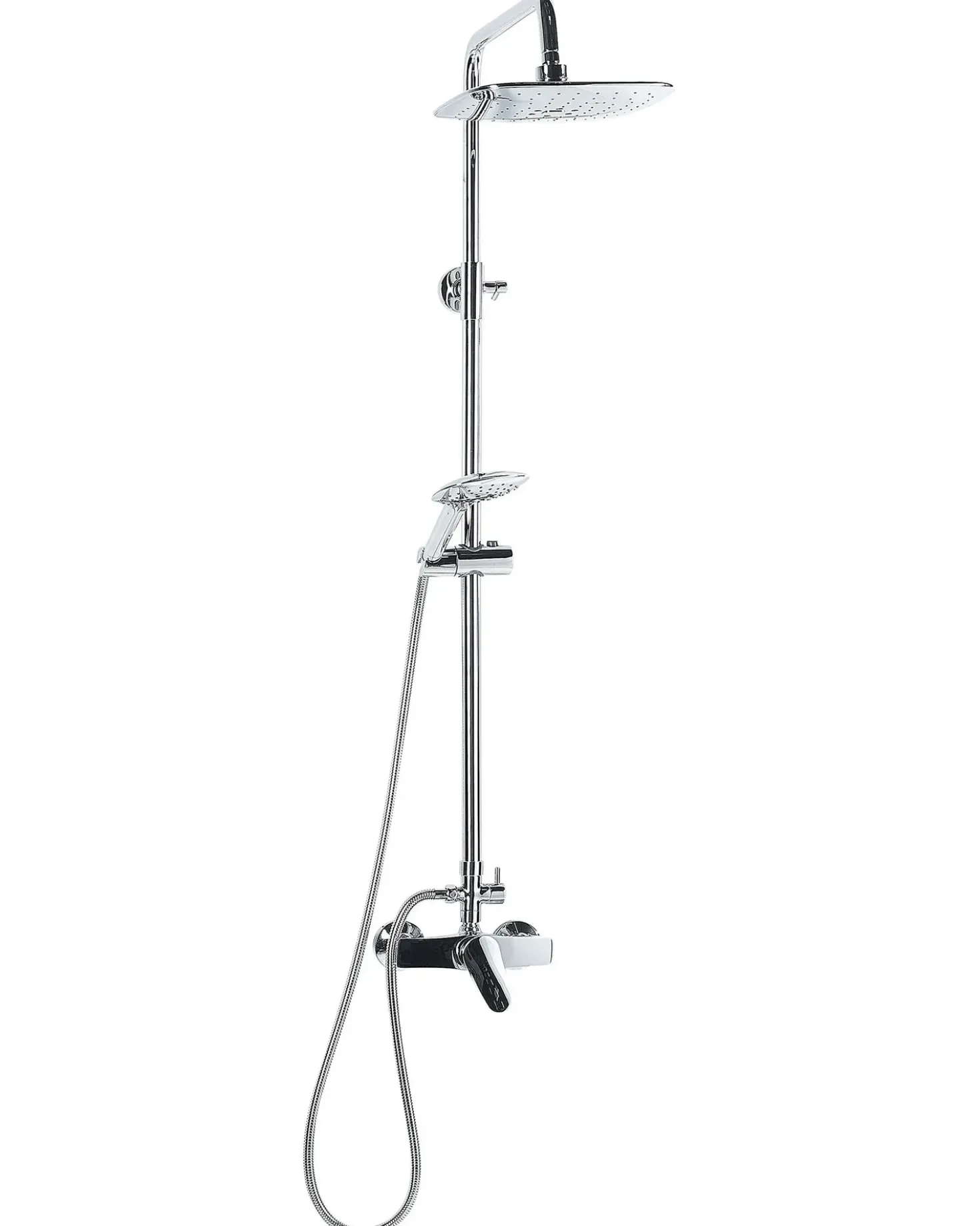 Set doccia con miscelatore e soffione a pioggia HOWICK Argento