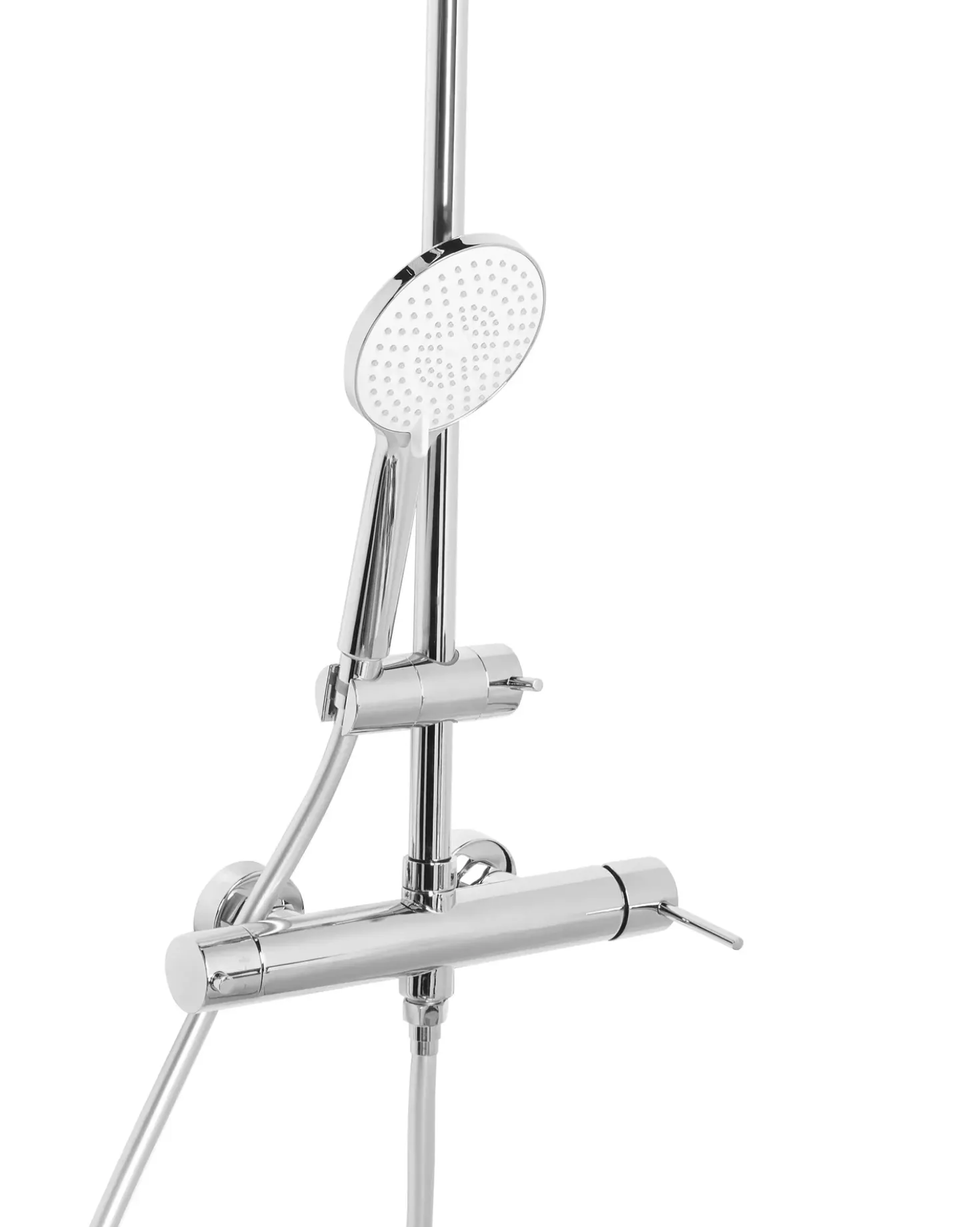 Set doccia con miscelatore e soffione a pioggia PUYEHUE Argento